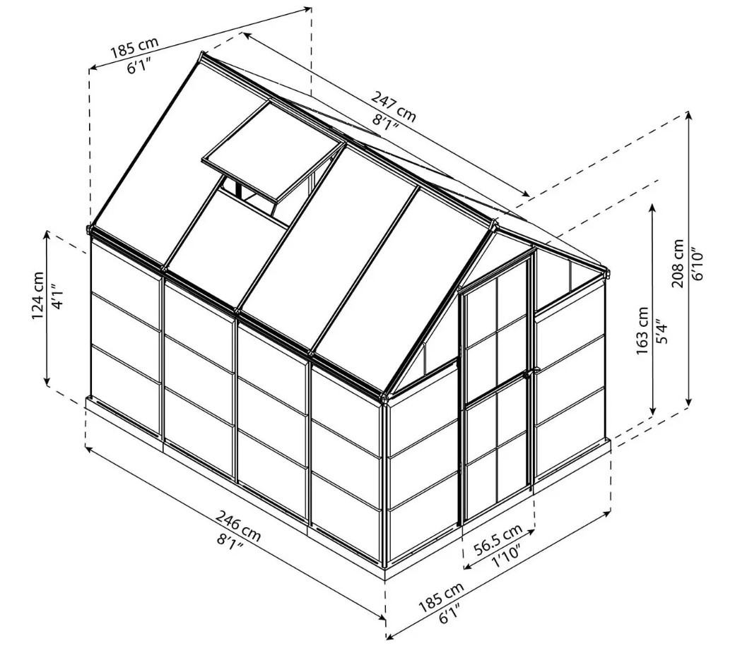 Теплица Palram – Canopia Hybrid 6x8