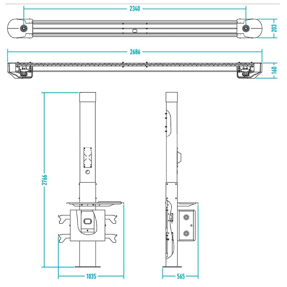 Стенд развал-схождения 3D для подъемников