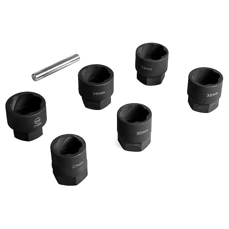 Набор торцевых головок для поврежденных гаек и болтов