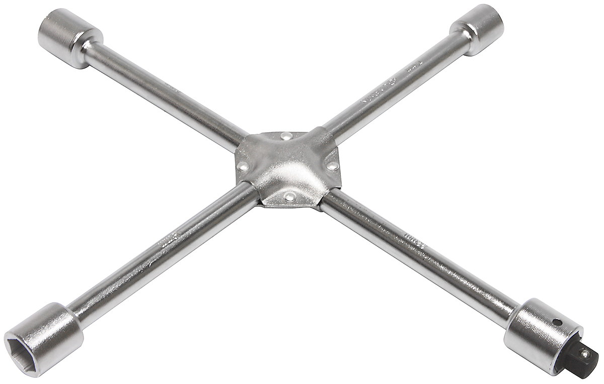 604410 Ключ баллонный крестообразный 17, 19, 21, 22 с переходником 1/2"