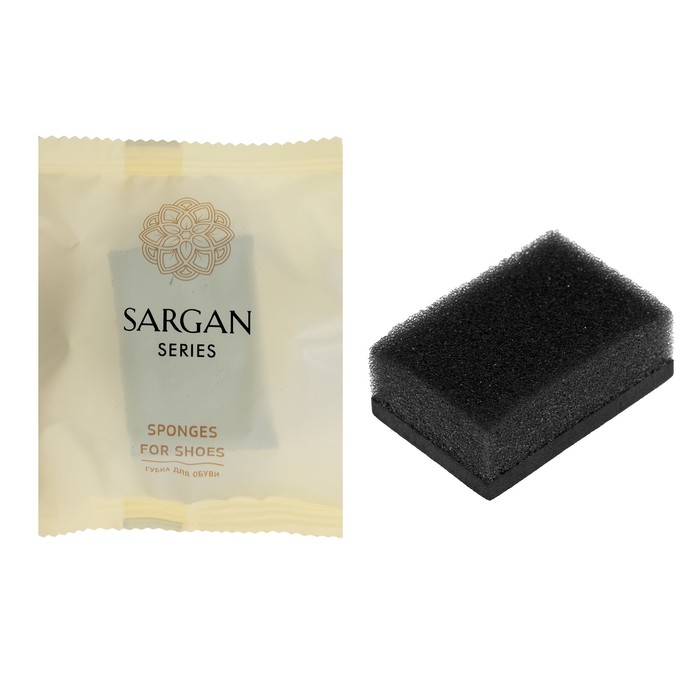 Губка для обуви «Sargan» с воскосиликоновой пропиткой во флоу-паке GRASS