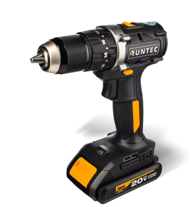 Дрель-шуруповерт ударная аккумуляторная PRO 13 мм, 20В, 2*2Ач, 55Нм