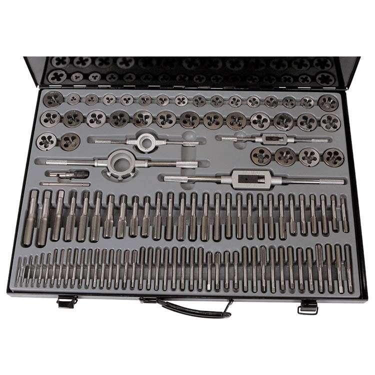 Набор метчиков и плашек М2-М18, 110 предметов, метрическая резьба