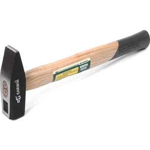 молоток слесарный garwin industrial с рукояткой из дерева гикори, 800 г