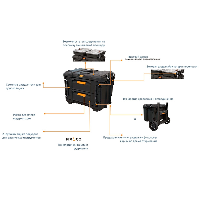 Модульная система, 111 л ROC PRO GEAR SYSTEM GEN 2.0
