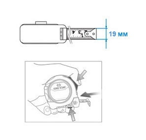 Рулетка измерительная 5 м, магнитный крюк