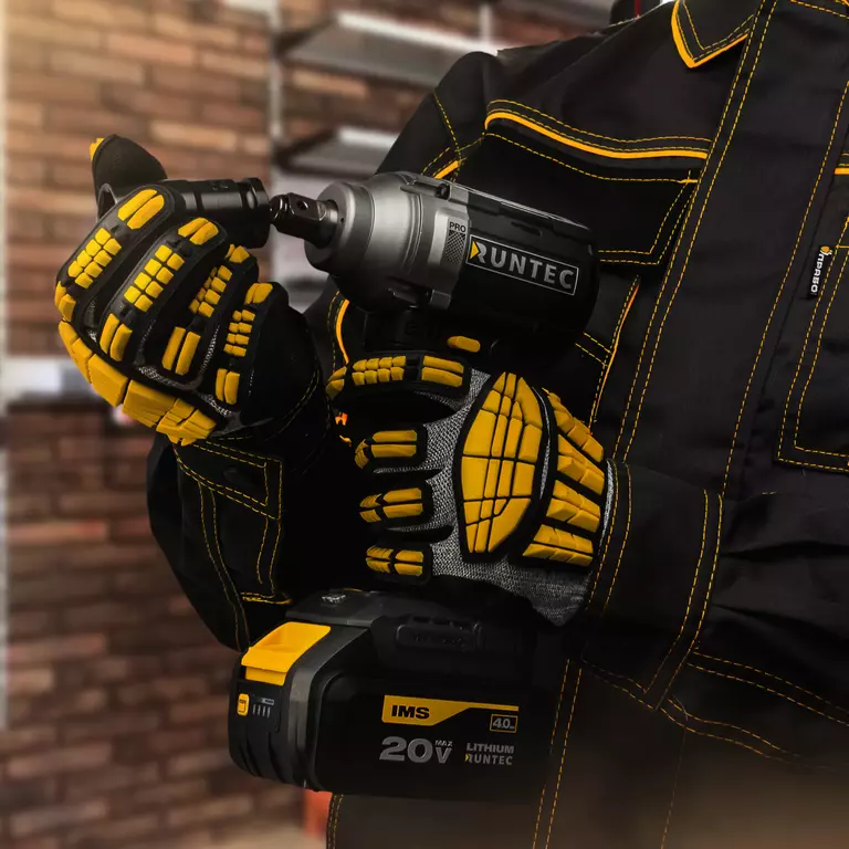 Гайковерт ударный аккумуляторный PRO 1/2", 20В, 2*4Ач, 500Нм 