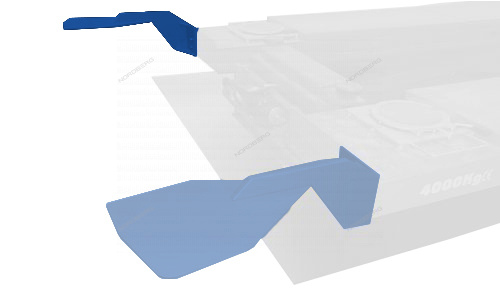 Кронштейн (RAL 5005) для стенда C803 (для ножничного подъемника левый)