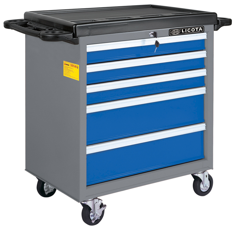 Тележка инструментальная 5 полок с набором инструмента 256 пр.