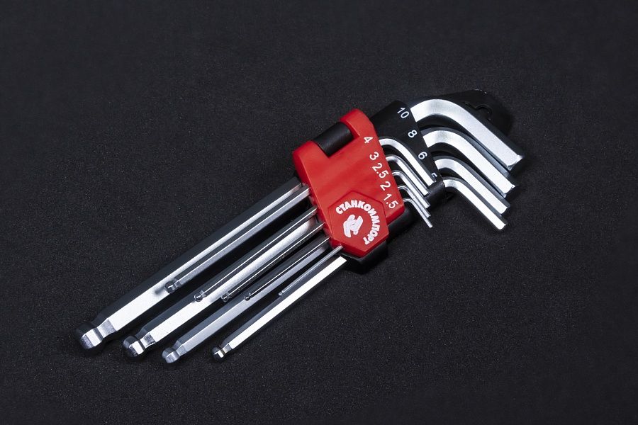 Набор шестигранников угловых 9пр. 1,5-10мм