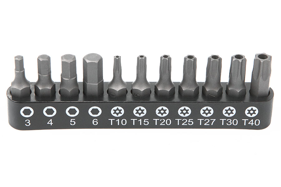 Набор бит 1/4" 25 мм на держателе TORX c отв., HEX