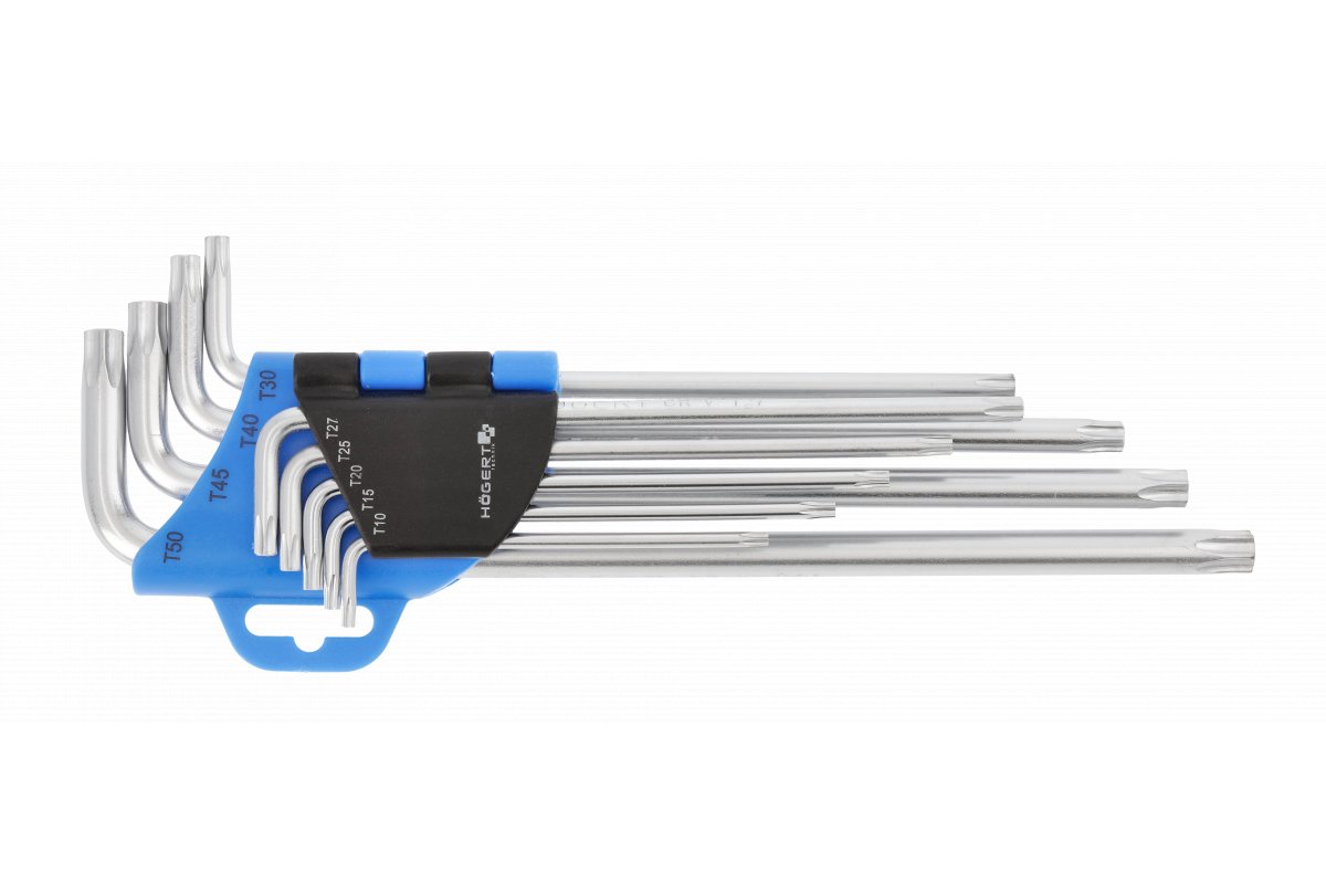 Ключи Torx CrV, экстра длинные 9 шт.