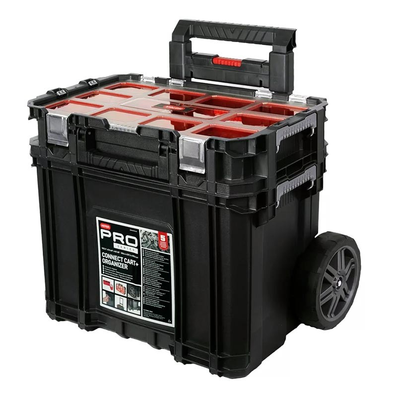 Набор из двух ящиков для инструментов на колёсах Connect Cart + Organizer