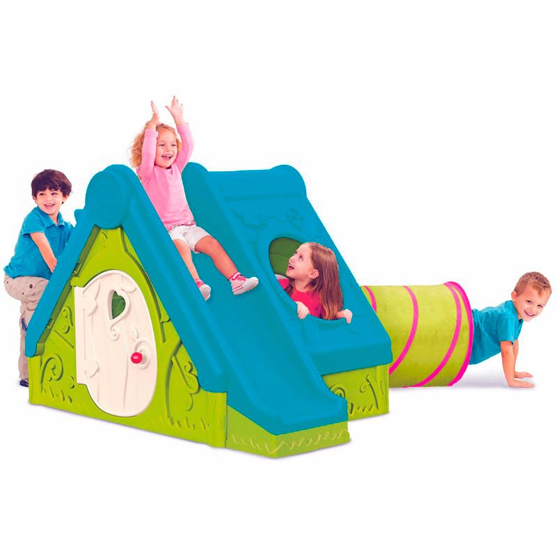 Игровой домик с горкой и трубой Funtivity PlayHouse