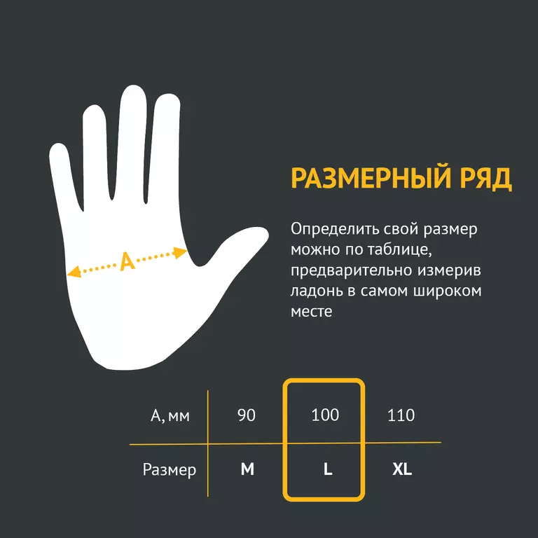 Перчатки Tenacity нитриловые высокопрочные, размер L (50 пар)