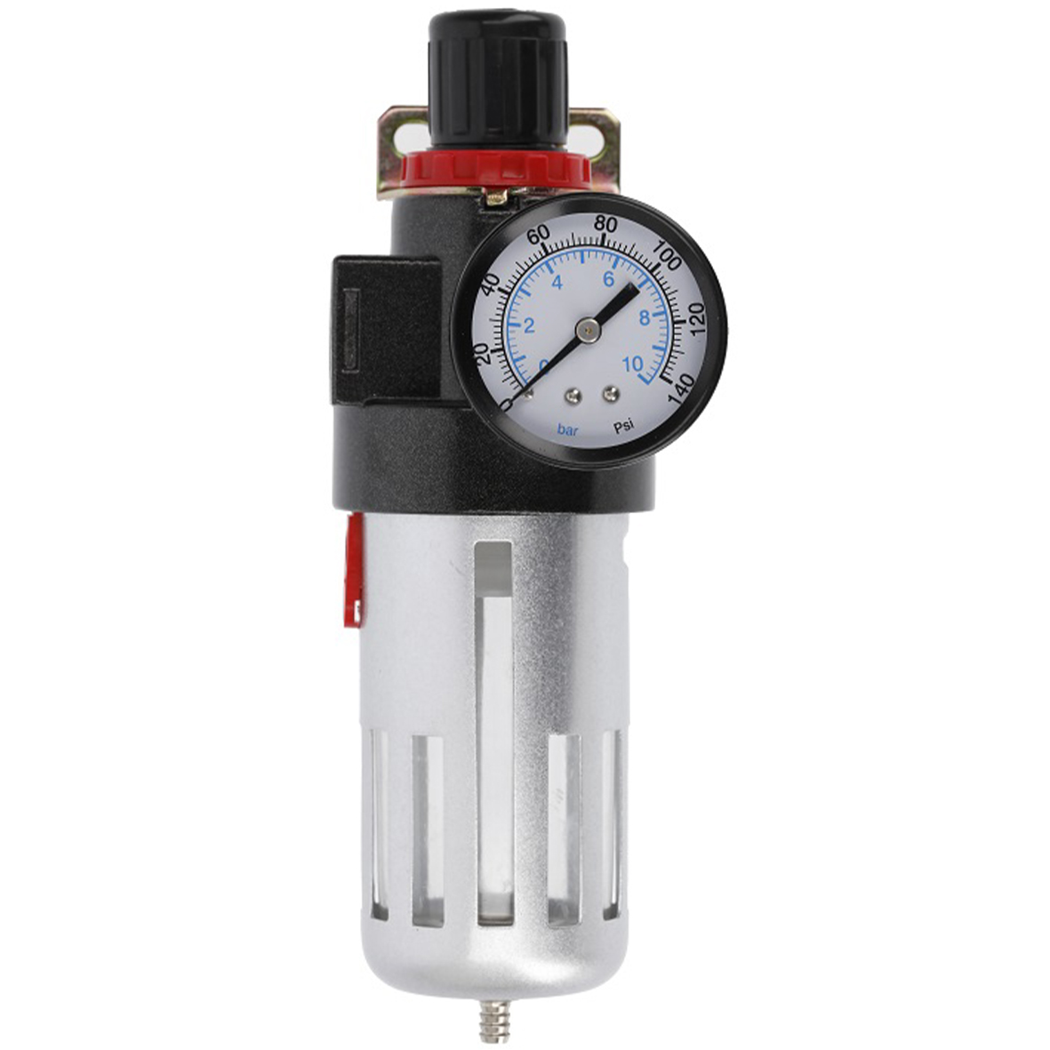 Фильтр- регулятор с манометром пневматический 1/4", 9 бар/135 PSI