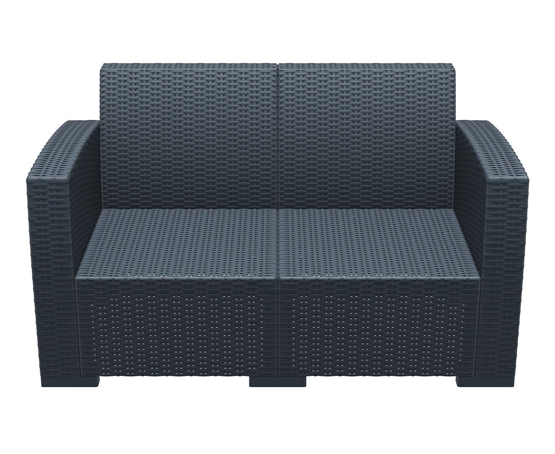 Диван пластиковый плетеный двухместный с подушками Monaco Lounge