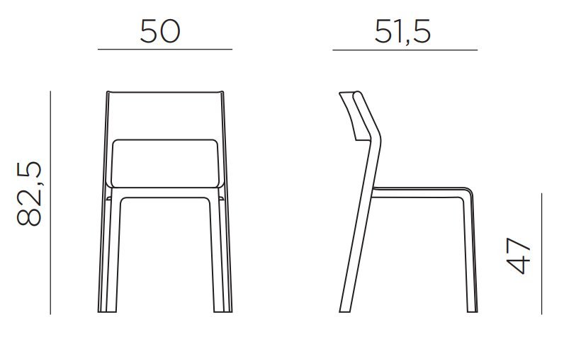 Комплект пластиковой мебели Clip 70 Trill Bistrot