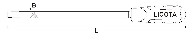Напильник треугольный бархатный с рукояткой, 200 мм