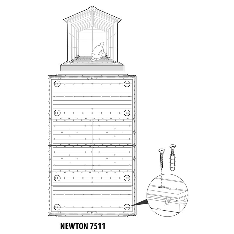 Сарай пластиковый Newton 7511