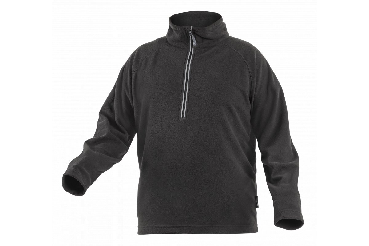 EDER Толстовка флисовая на молнии 3/4 черная