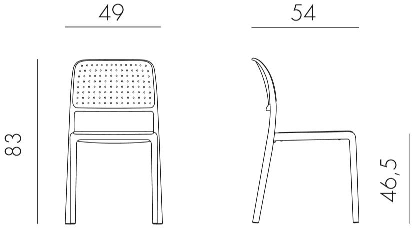 Комплект пластиковой мебели Clip 80 Bora Bistrot