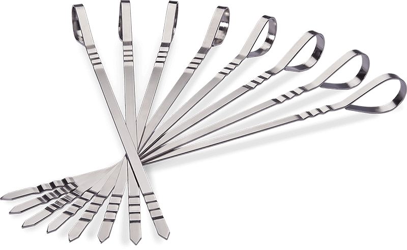 Набор из 8 шампуров (нержавеющая сталь)