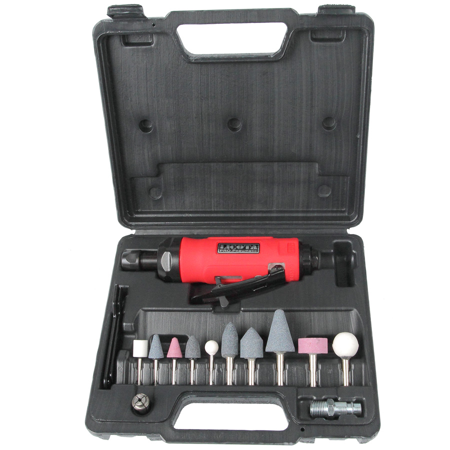 Бормашина пневматическая 22000 об/мин в наборе 16 пр.