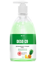 Дезинфицирующий гель для рук на основе изопропилового спирта DESO C9 «Ананас», 500мл 