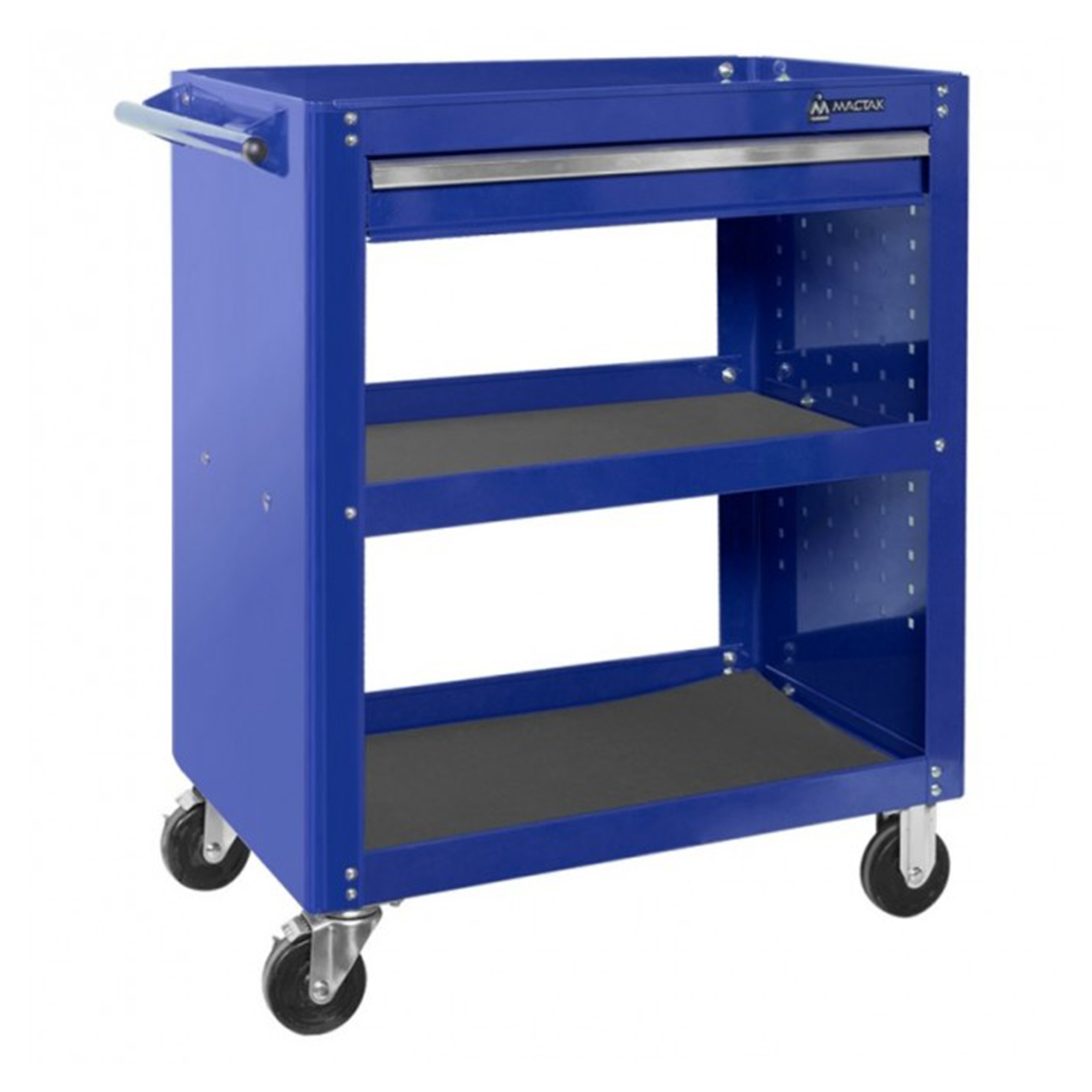 Тележка открытая, 3 полки и ящик