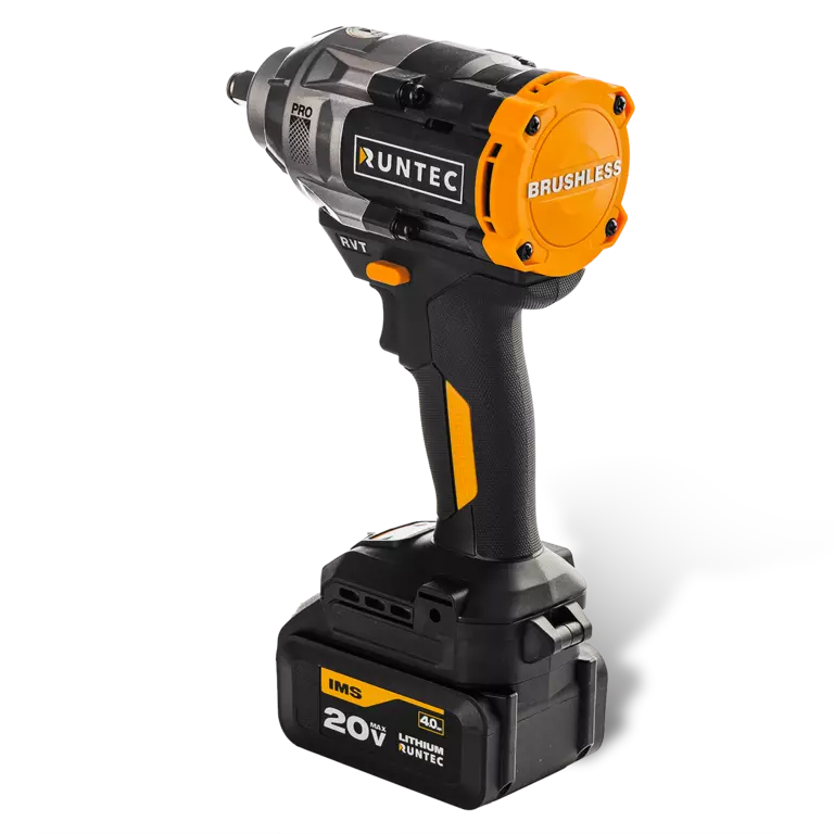 Гайковерт ударный аккумуляторный PRO 1/2", 20В, 2*4Ач, 1100Нм