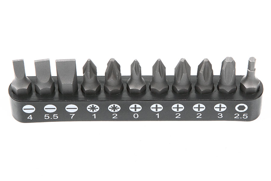 Набор бит 1/4" 25 мм на держателе SL, PH, PZ, HEX