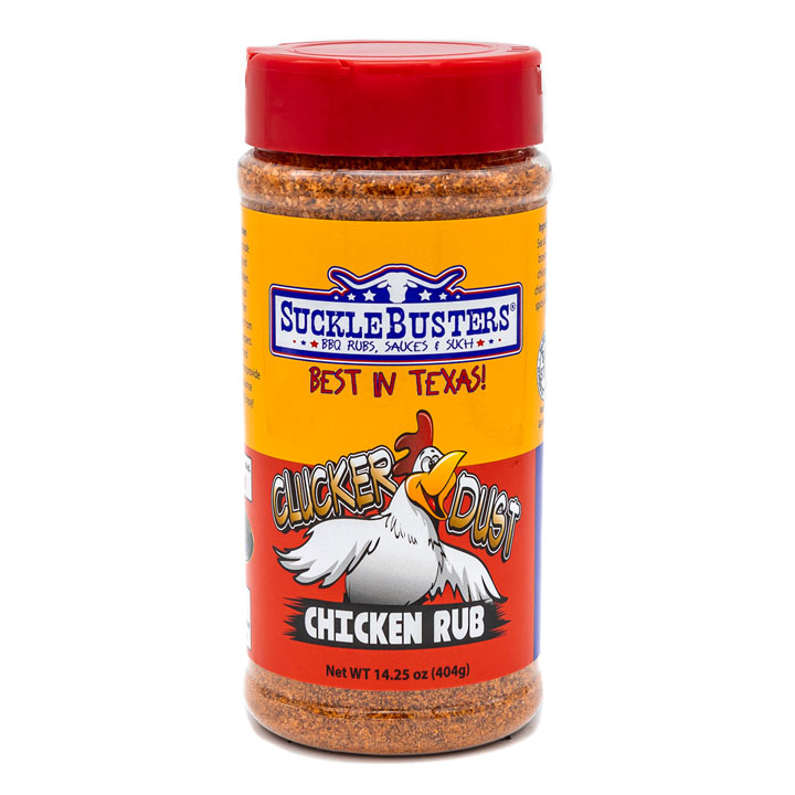 Смесь пряностей барбекю Suckle Busters Clucker Dust Chicken Rub, пластиковый шейкер, 404 г