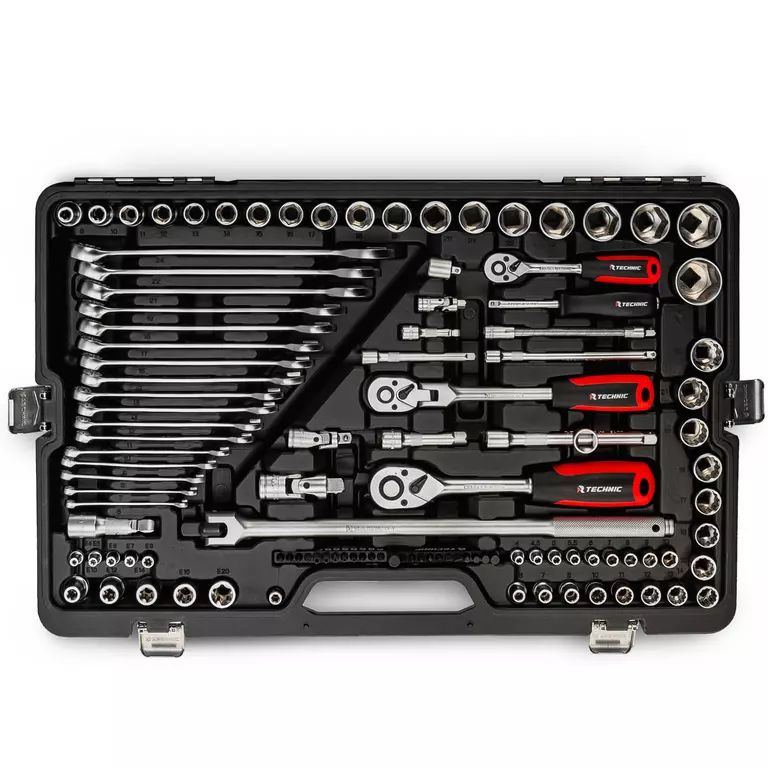 Набор ручных инструментов TECHNIC 142 предмета 1/2", 3/8", 1/4"