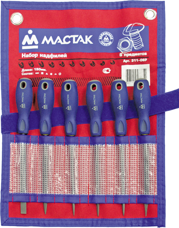Набор надфилей, 6 предметов МАСТАК