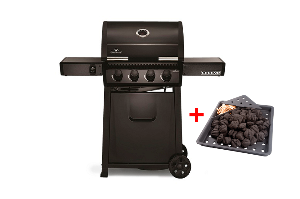 Газовый гриль Legend-425 SB черный (с конфоркой)