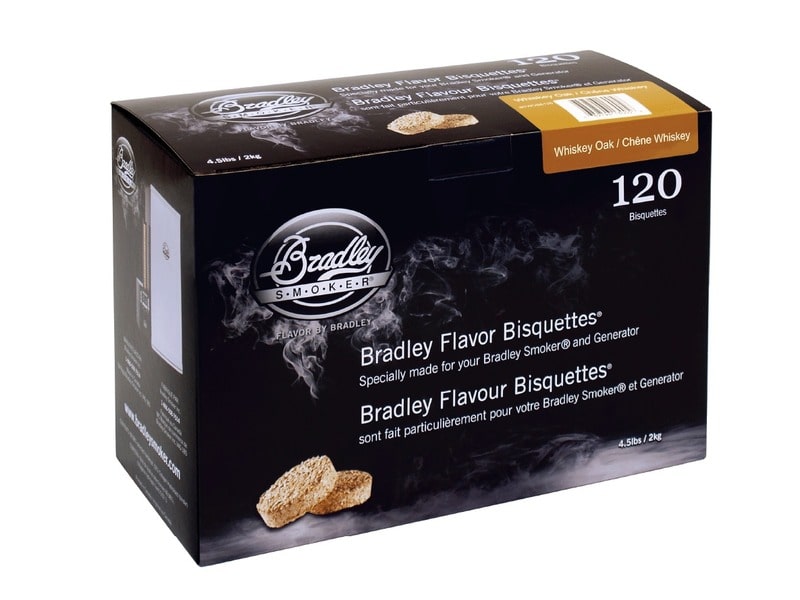 Древесные брикеты для копчения Bradley Smoker “Дубовые бочки из-под виски/Whiskey Oak” (120 шт.)