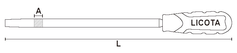 Напильник квадратный бархатный с рукояткой, 250 мм