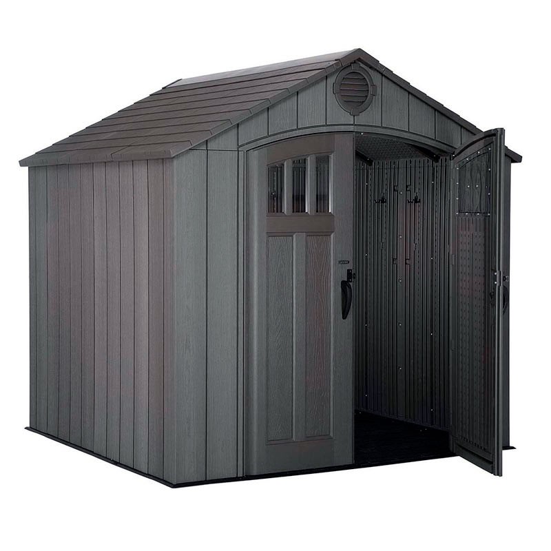 Высокопрочный пластиковый сарай WoodLook 8×7.5