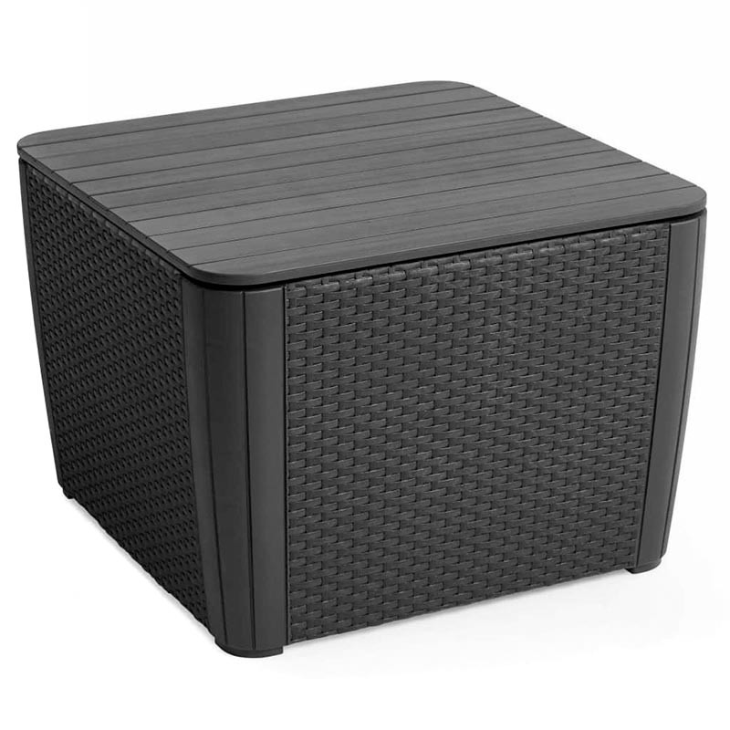 Стол-сундук LUZON PLUS FLAT WICKER GRAPHITE 115 L