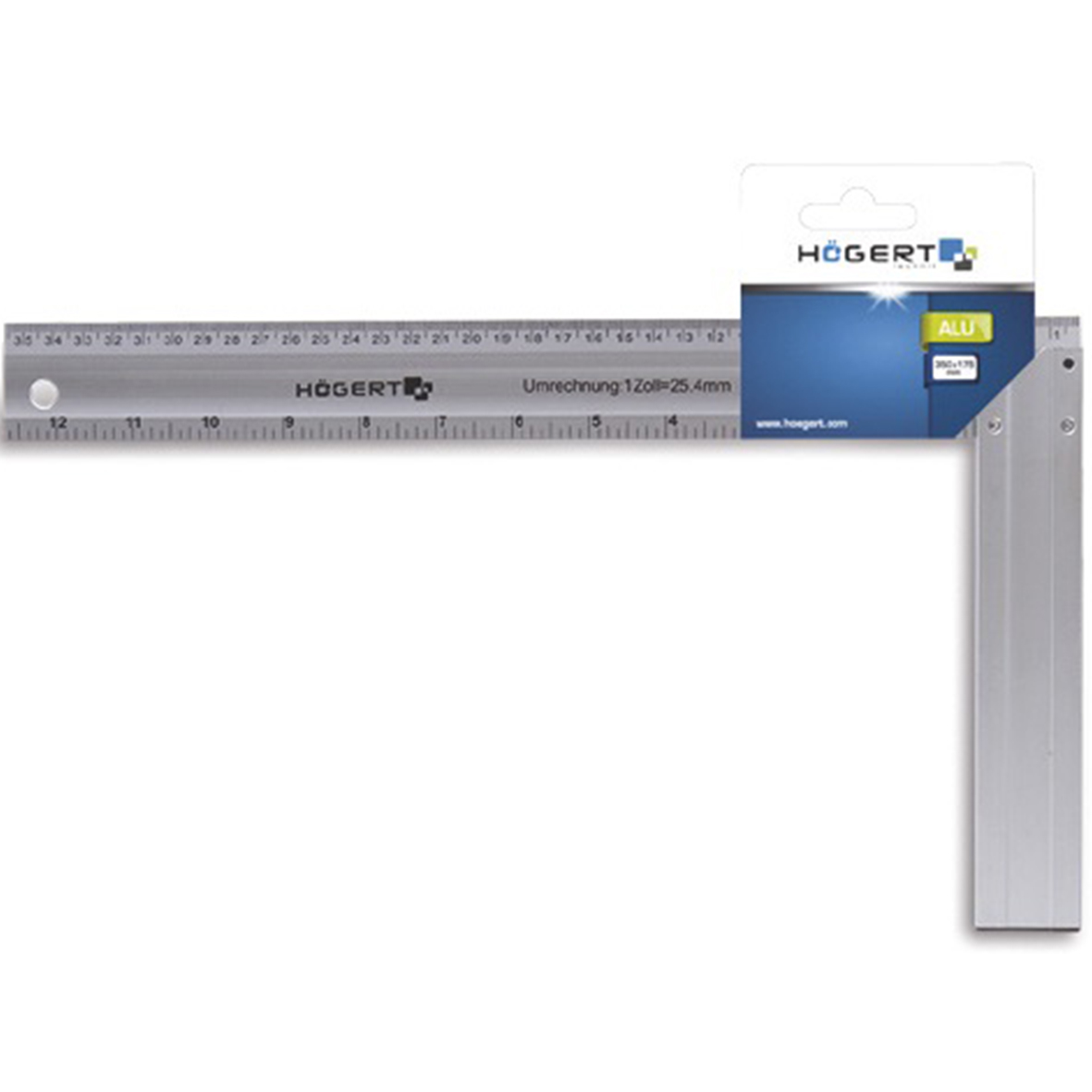 Угольник столярный алюминиевый 450х190 мм