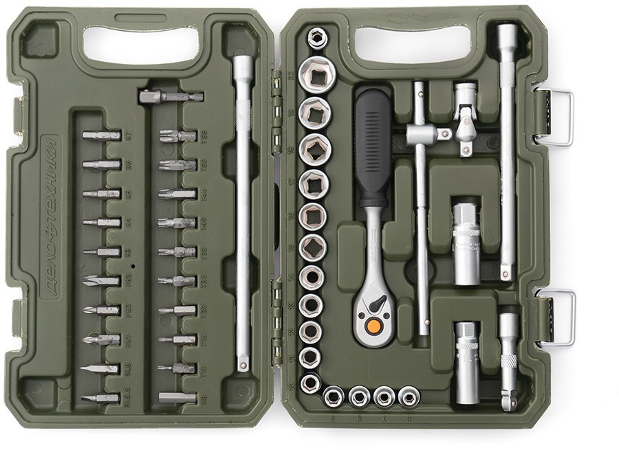 Набор головок и принадлежностей 3/8", 45предм.