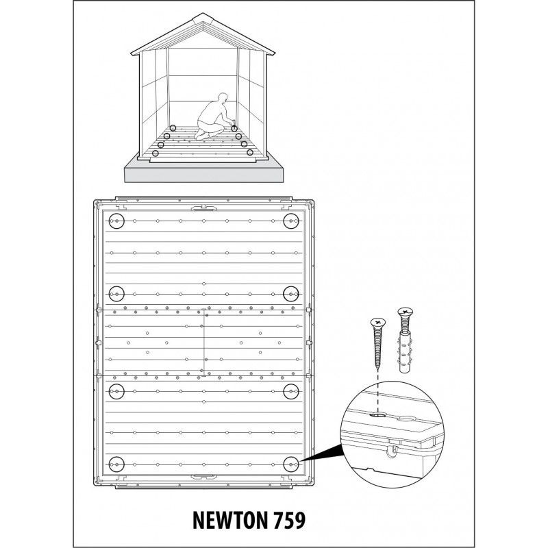 Сарай пластиковый Newton 759