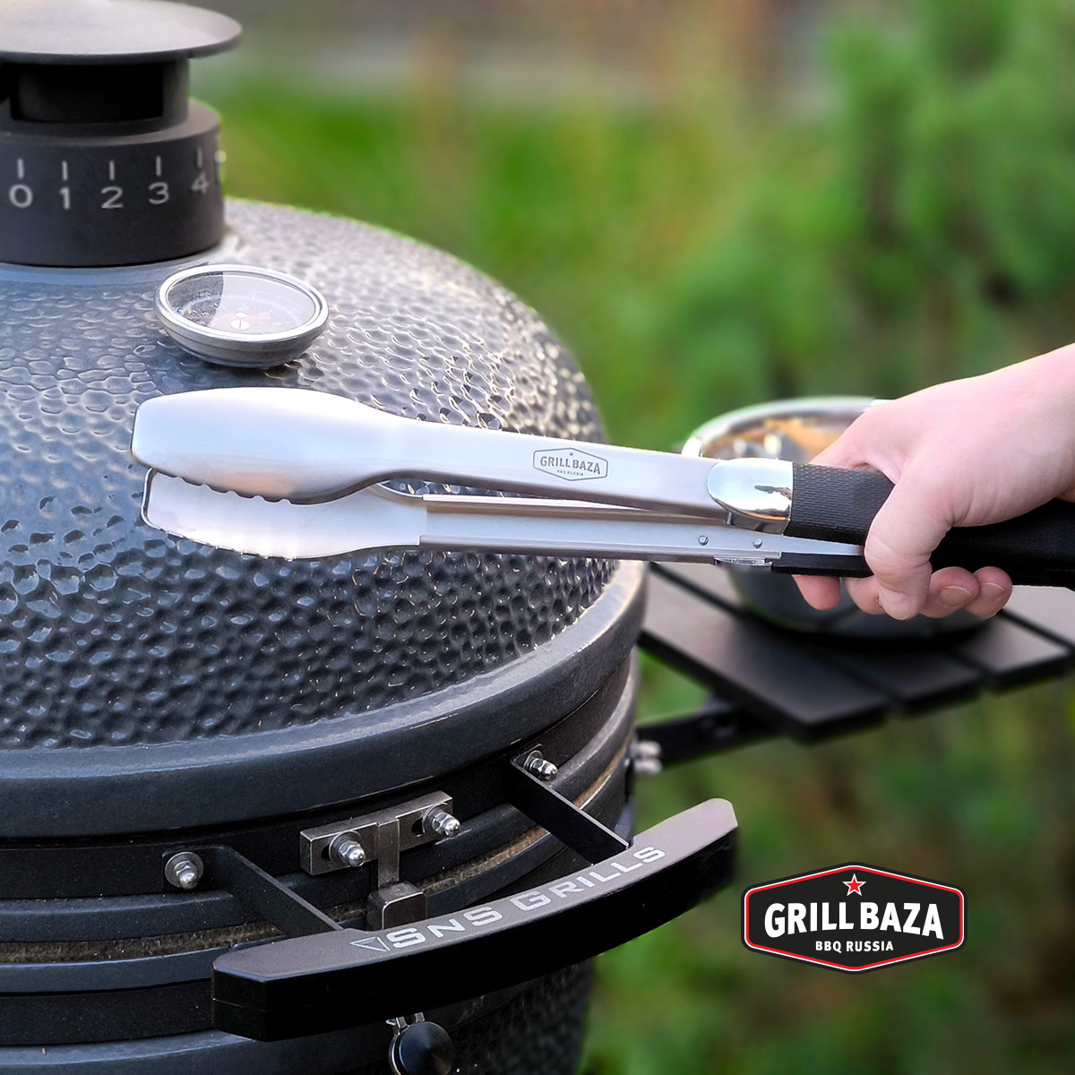 Щипцы для гриля Premium Grillbaza, нерж