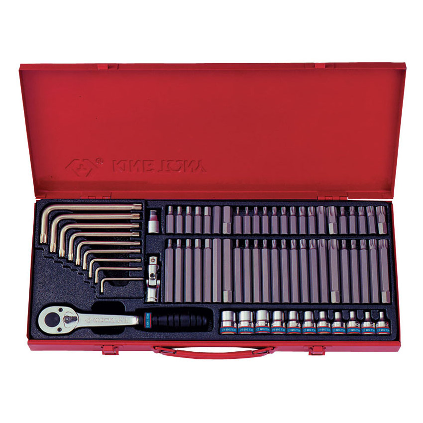 Набор вставок (бит) 3/8;, TORX, SPLINE, HEX, 69 предметов  KING TONY 5169PR