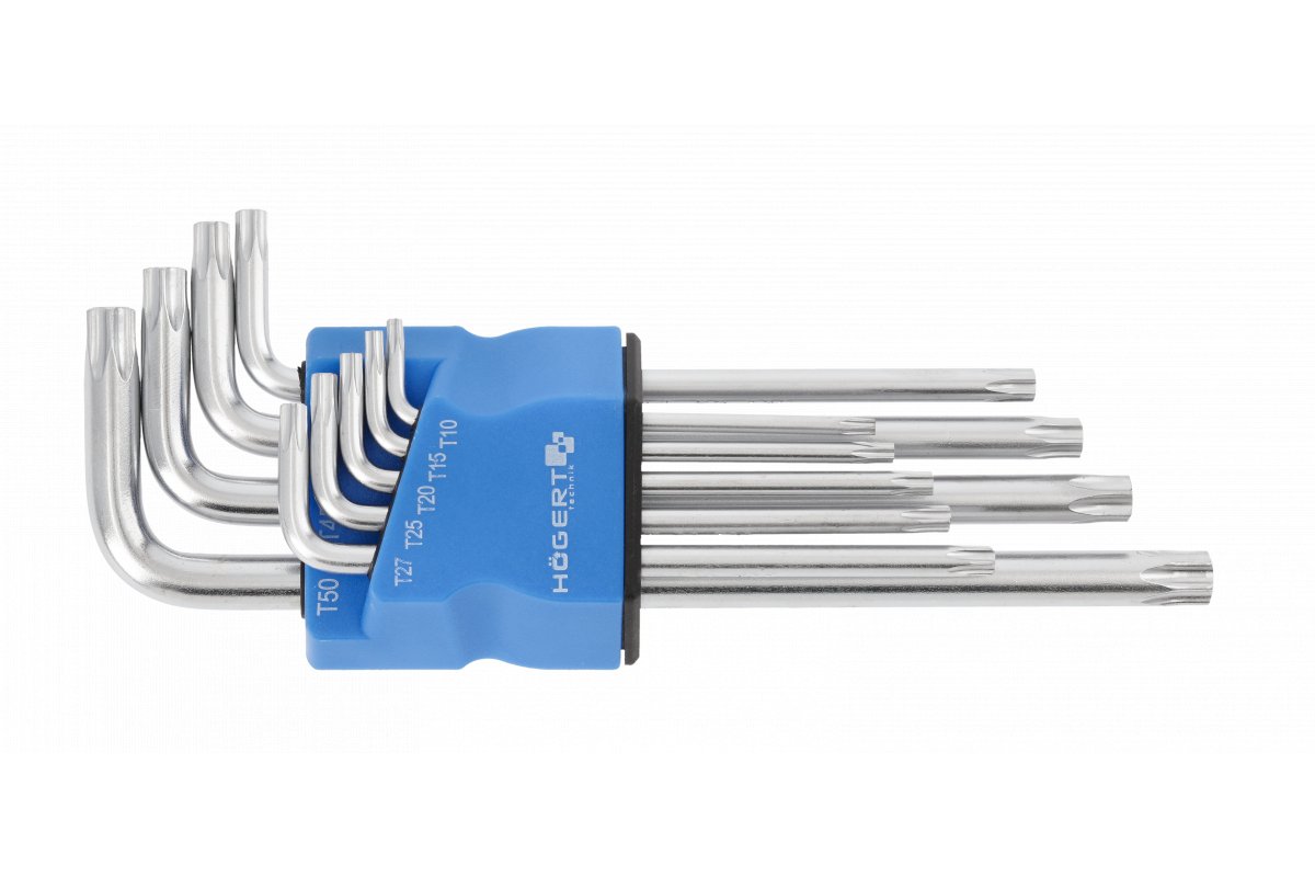 Ключи Torx S2, 9 шт. Длинные