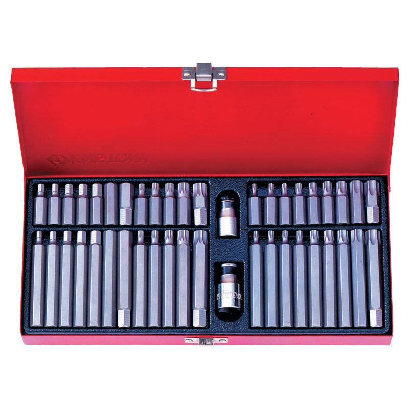 Набор вставок (бит) 10 мм, TORX, SPLINE, HEX, 44 предмета 