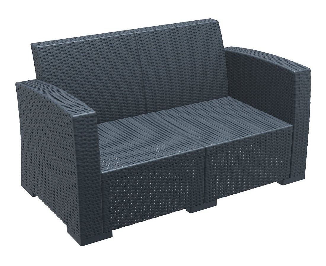 Диван пластиковый плетеный двухместный с подушками Monaco Lounge