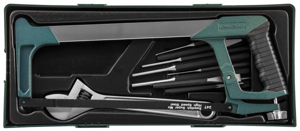 Тележка инструментальная 7-ми полочная с инструментом в ложементах, 147 предметов