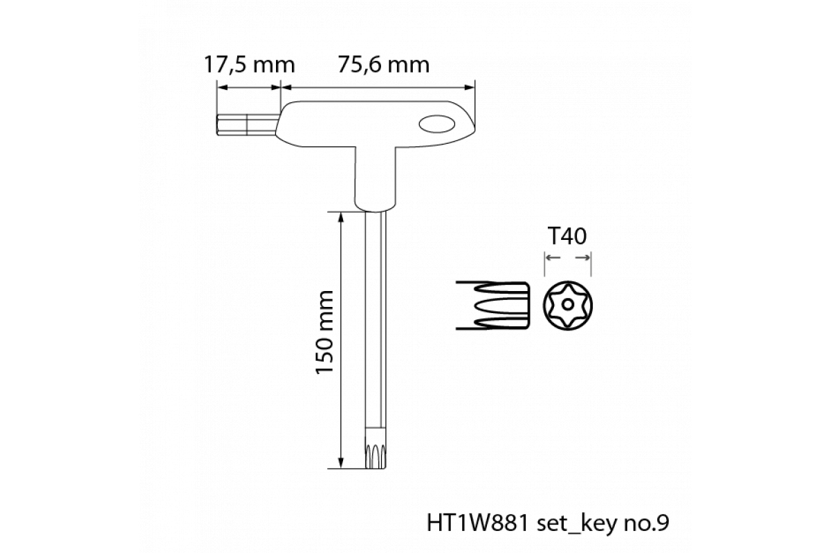 Набор Ключей  torx security типа "Т", 10 шт